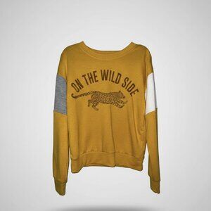 Girls Chill Collective Soft Varsity Sweater Top Size XL NWT